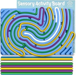 Sensory Board for Kids –Durable Silicone Sensory Activity Board –Sensory Toys for Kids with Autism, ADHD, Anxiety & Stress–Toddlers Calming Travel Essentials Fidget Toy for Kids 3+ & Adults