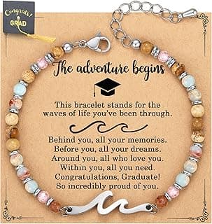 AryaHozel Wave Bracelets for Women, Graduation Gift for Her, Mothers Day Gifts for Mom, Daughter, Best Friend, Sister | 13th 21st 30th 40th 50th 60th 70th Birthday Gifts for Women