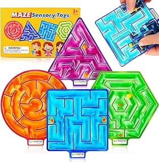 Squishy Toys Sensory Fidget Toys for Kids: 4 Pack Maze Sensory Toys for Autism - Fidget Toys with Filled Goo for Calming Down Classroom Travel