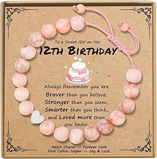 Sereney Birthday Gifts for Girls, Beaded Bracelets as 1/2 1 2 3 4 5 6 7 8 9 10 11 12 13 14 15 16 Year Old Birthday Gift, Adjustable Cross/Pearl Bracelet as Happy Birthday Gifts for Daughter