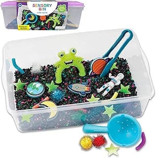 Creativity for Kids Sensory Bin Outer Space - Child Craft Activity for Boys and Girls (Ages 3+)