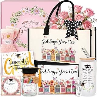 12PCS Graduation Gifts for Women,Her,Class of 2026 Graduation Gifts for Daughter Senior 2026 High School College PHD Masters Degree Graduate Gift for Her, Christian Gifts for Women Faith