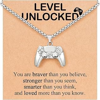 Game Controller Necklace for Boys, Gifts For Son Grandson Nephew Birthday Christmas Valentines Graduation