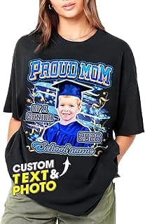 Custom Graduation Shirts 2026 for Family Custom Mom of Graduate Shirt with Picture 2026 Grad Shirts for Senior