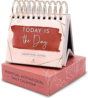Motivational Daily Flip Calendar with 366 Inspirational Quotes – Inspirational Gifts for Women, Perpetual Desk Calendar, Office Decor for Women, Daily Affirmations, Motivational Desk Decor