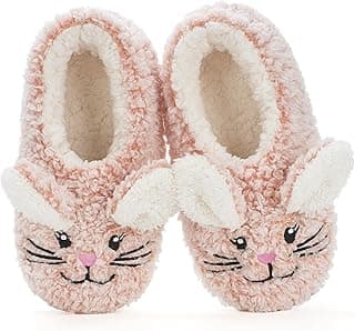Cute Animal House Slippers, Warm Fuzzy Slipper Socks with Grippers Non Slip, Cozy Funny Gifts