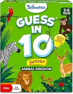 Skillmatics Guess in 10 - Animal Kingdom, Easter Basket Stuffers, Card Game for Preschool Kids, Girls & Boys, Fun Travel Game & Gifts for Ages 3, 4, 5, 6