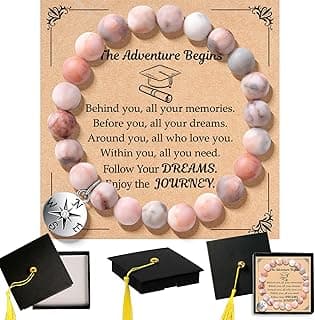 Parma77 2026 Graduation Gifts for Her, High School College Graduation Gifts for Women, Inspirational Compass/Heart Graduation Bracelets with Gift Message Card for Women Daughter Sister Friends