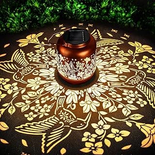 Mothers Day Gifts Hummingbird Solar Lanterns Garden Decor Birthday Gifts for Women Mom Grandma Hanging Solar Lights Outdoor Waterproof Decoration for Outside LED Lanterns for Yard Patio Lawn