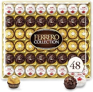 Ferrero Collection, Premium Assorted, Hazelnut, Dark Chocolate and Coconut, 48 Count Premium Treats, 6.1 oz