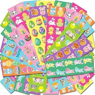 Easter Stickers for Kids - 400 Pcs Easter Basket Stuffers | Easters Gifts Decorations for Egg,Easters Crafts Activities Party Favors for Boys Girls Teens Adults