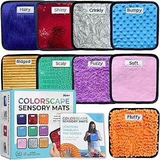 9 Labeled Sensory Mats w/Lesson Plans | Sensory Toys for Kids with Autism | Mats for Autistic Children | Occupational Therapy Toys | Sensory Wall for Autism Classroom Must Haves