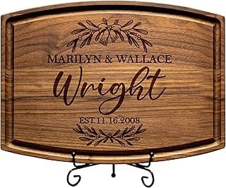 Personalized Wedding Gift for Couples – Custom Engraved Cutting Board – Wood Charcuterie Board – Bridal Shower, Engagement & Anniversary – Housewarming Keepsake for Family