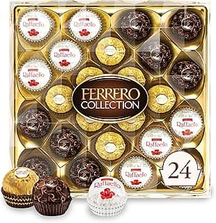 Ferrero Collection, Premium Assorted, Hazelnut, Dark Chocolate and Coconut, 24 Count Treats, 6.1 oz