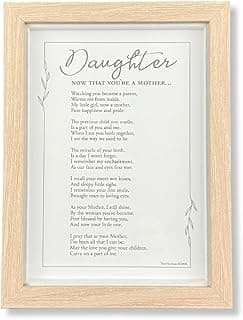 Now That You're a Mother Frame- Gift for Daughter from Mom for Christmas, Mother's Day, Child Birth